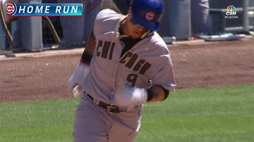 CHC@LAD: Baez smashes a solo home run to left field