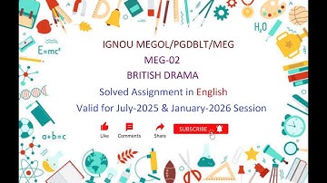 MEG 02 SOLVED ASSIGNMENT in English | MEG 02 Solved Assignment in English July-2025 & Jan-2026 | MEG