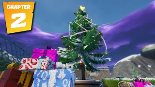 Fortnite: Dance at Holiday Trees in Different Named Locations (Winterfest Chapter 2, 2019)