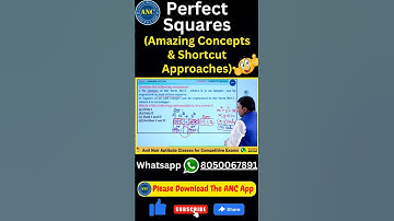 Perfect Square Concepts | @anilnairclasses #mathstricks #problemsolving #shortcuts #perfectsquare