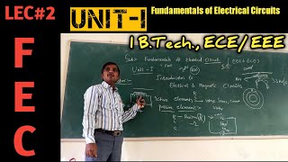 FEC- LEC2 ‖ ACTIVE ELEMENTS & PASSIVE ELEMENTS ‖ INTRODUCTION TO ELECTRICAL & MAGNETIC CIRCUITS