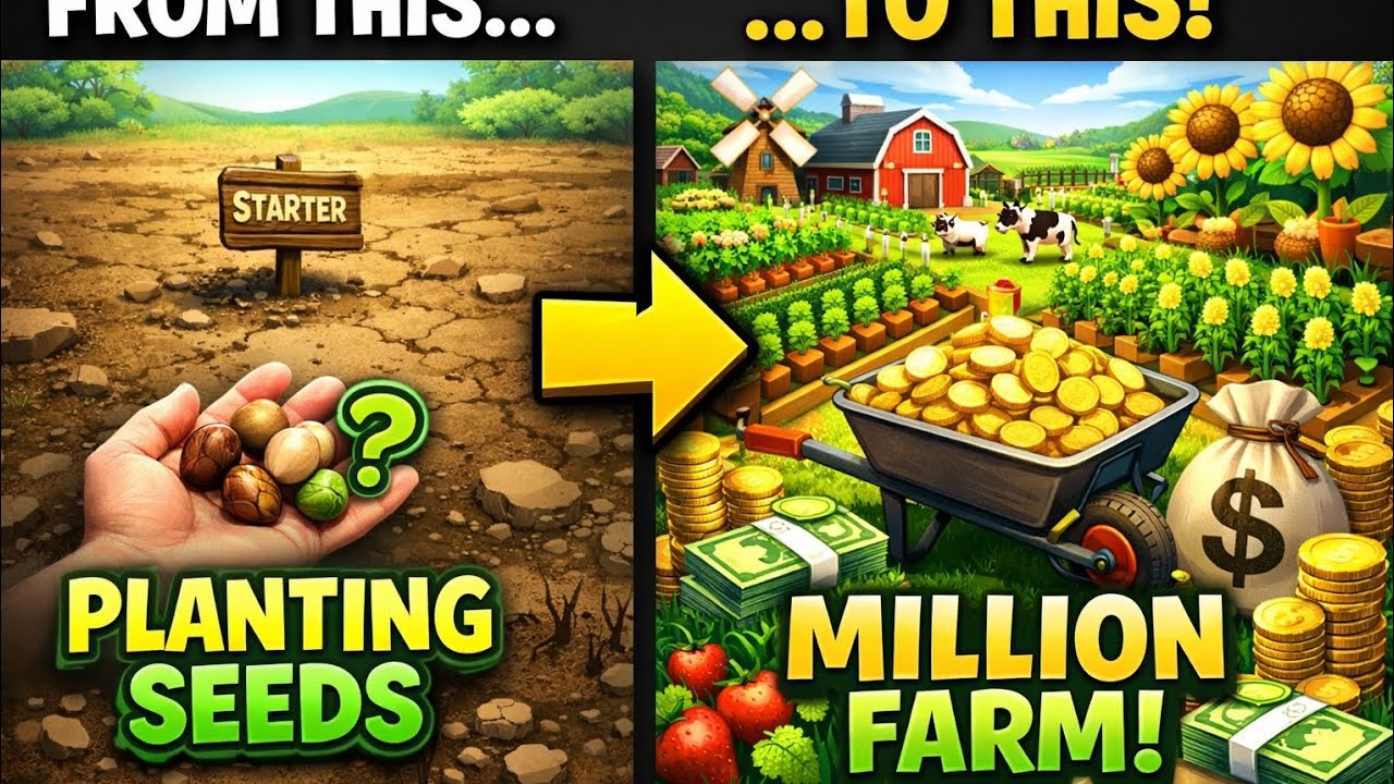 I Turned Nothing Into a Million Farm 😱🌱 | Grow a Garden Game