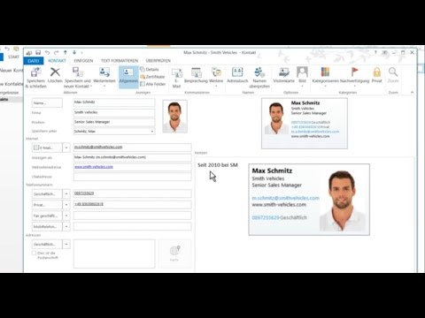 Video: Hinzufügen eines Visitenkartenbildes zu einer Signatur in Outlook 2013 ohne die vCard-Datei (.vcf)