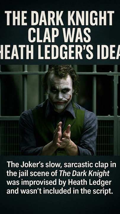 Heath Ledger’s improvised scene