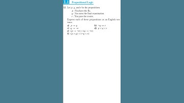 1.1 Propositional logic Q12 #maths  #discretemaths #logic #proposition #shorts #youtubeshorts #viral