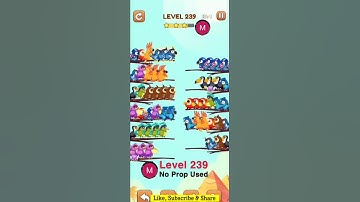 BIRD SORT 2 #color #puzzle #level 239 #colour #gaming #viral #trending #shorts #solution #birdsort