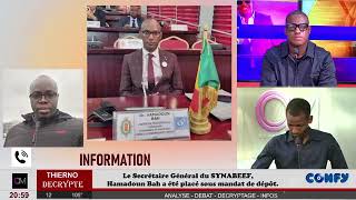 OM TV:#URGENT / Le Secrétaire Général du SYNABEEF, Hamadoun Bah a été placé sous mandat de dépôt.