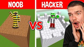 NOOB vs PRO ale JESTEM HACKEREM w Minecraft! (NAJWIĘKSZA WIEŻA)