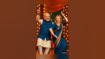 😍 Modi ji aur Meloni ka dance dekh ke shock ho jaoge! 💃🕺🔥 #shortsfeed #modimeloni #comedy #modiji