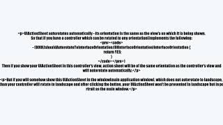 View controller is not autorotating when Action Sheet is presented