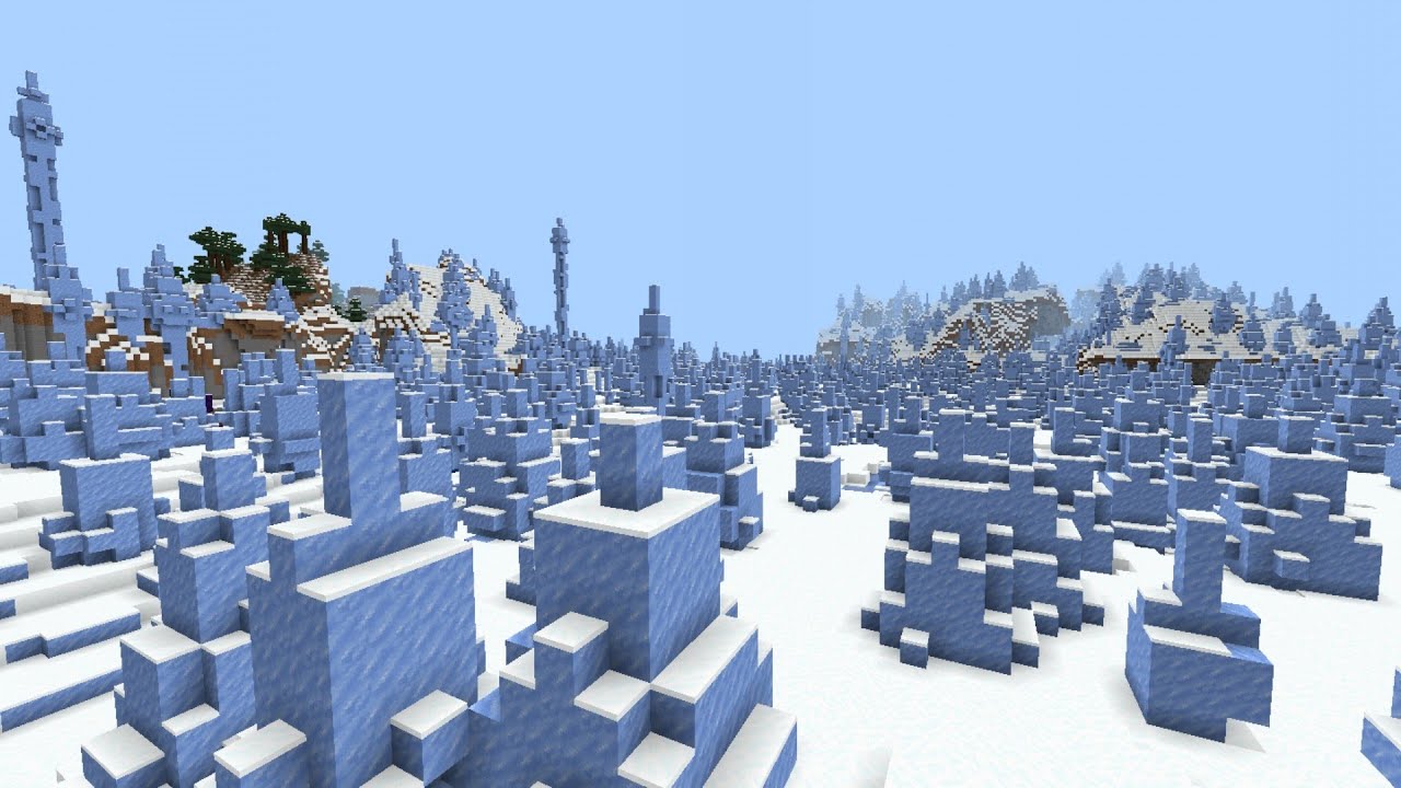 Minecraft Bedrock: Massive Ice Spikes Seed - YouTube