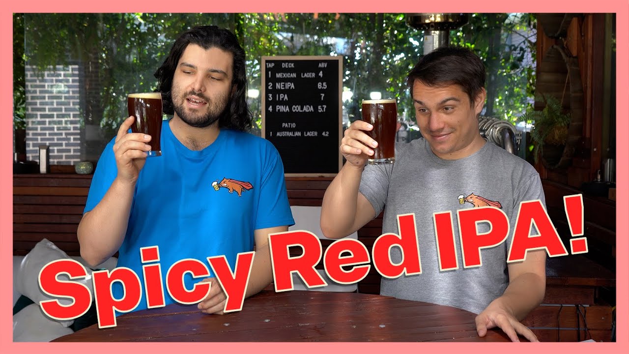 Drinking the HotD Red IPA we Brewed! SPICY!