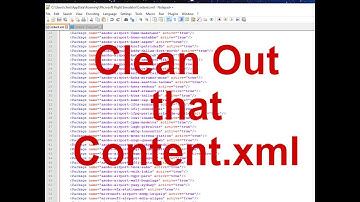 Creating Scenery for MSFS: Clean Out the Content.xml