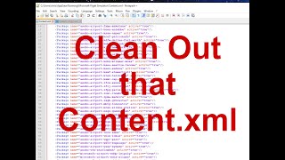 Creating Scenery for MSFS: Clean Out the Content.xml