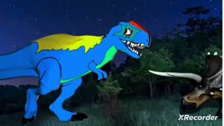 Тиранозавр и Трицератопс #dinosaur