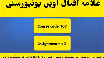 Aiou solved assignment course code 467 assignment no 2 in urdu