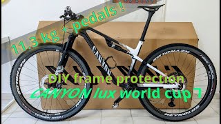 CANYON LUX WORLD CUP CF 7 - close up overview, DIY frame protection and quick weight reduction tip