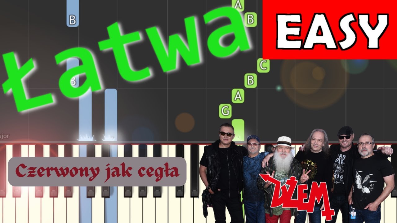 Czerwony Jak Cegla Dzem Piano Tutorial Latwa Wersja Youtube