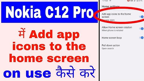 Add app icons to the home screen in nokia c12 pro। nokia c12 pro add app icons to the home screen on