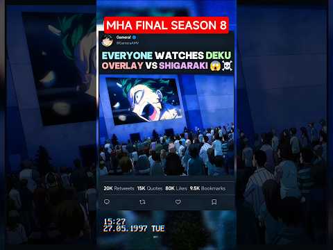 EVERYONE Watches DEKU OVERLAY Vs SHIGARAKI Myheroacademia Edit Mha Amv Anime
