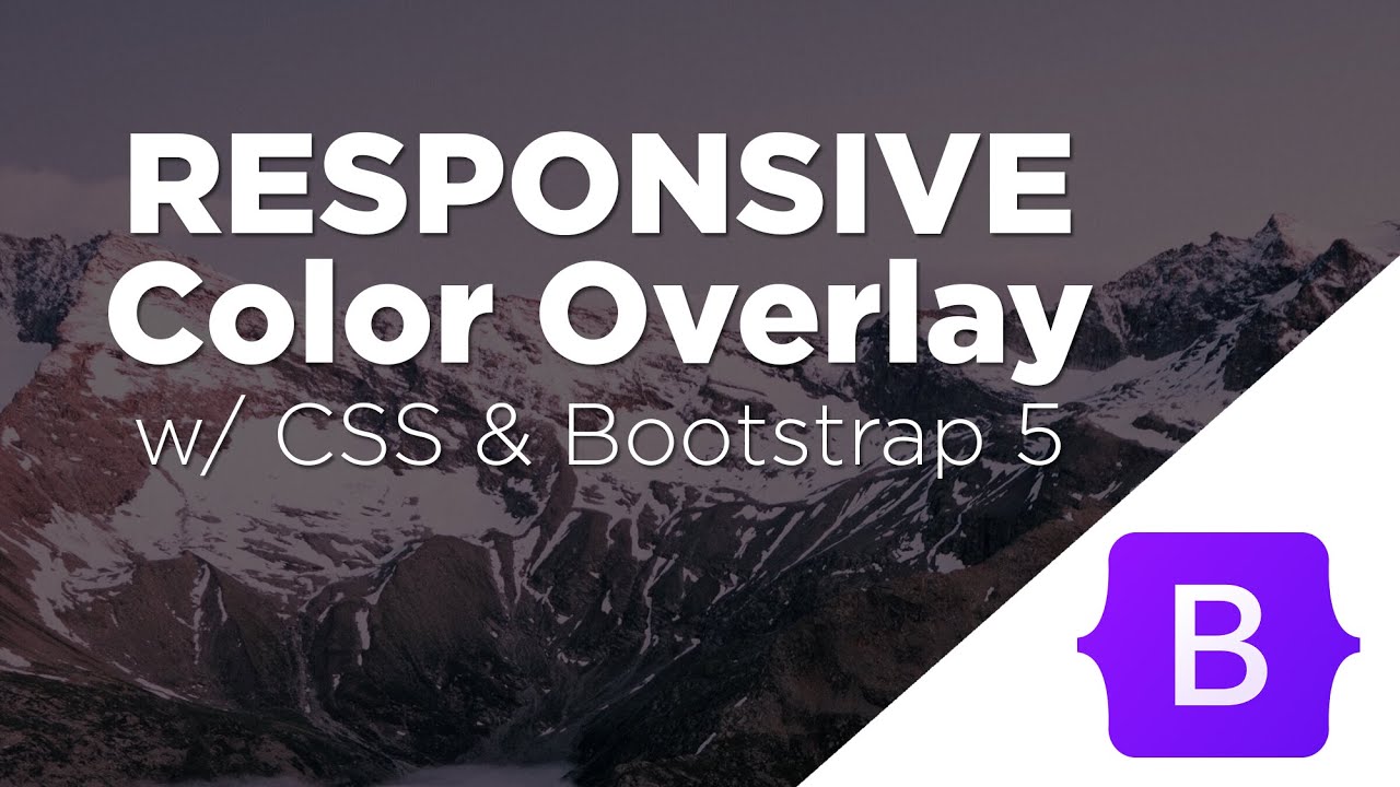 RESPONSIVE Color Overlay for Background Images in CSS - YouTube