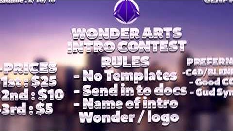 WonderArts Intro Contest (CLOSED) #WonderC1 (40$ PRIZES) (PAYPAL)