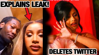 Cardi B Explains Her Leaked Photos & DELETES Twitter after Backlash!