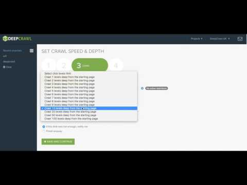 DeepCrawl Crawl Set Up