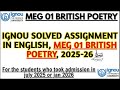 IGNOU MEG 01 Solved Assignment 2025-26 | IGNOU MEG 01 Solved Assignment 2025-26 #ignoumeg #meg01