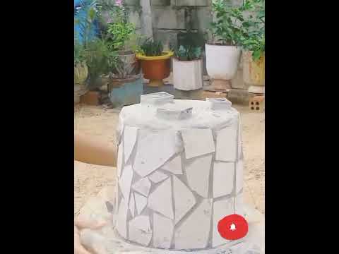 Amazing Creative ideas From Cement - DIY Simple Cement Plant Pots at Home #Shorts 10 @5MinuteCementCrafts88