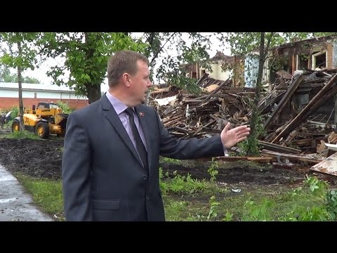 Беспредел при сносе здания, поселок ВЕРЕЯ.