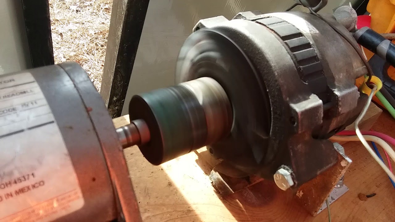 Solar Generator using DC treadmill motor and no charge controller YouTube