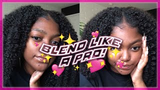 watch me blend my 4b/4c hair with curly clipins | howto/tutorial #melanjhair