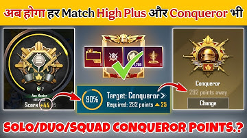 🇮🇳How To Get High Plus In Conqueror Rankpush🧐| Solo, Duo, Squad Rankpush Best Tips & Tricks✅