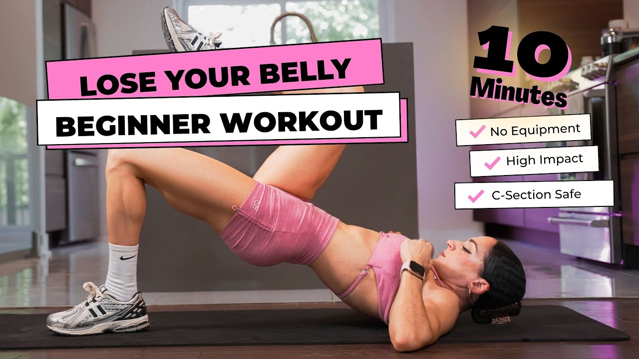 10-минутная тренировка для начинающих мам с ощущением жжения в животе | Безопасная тренировка для...