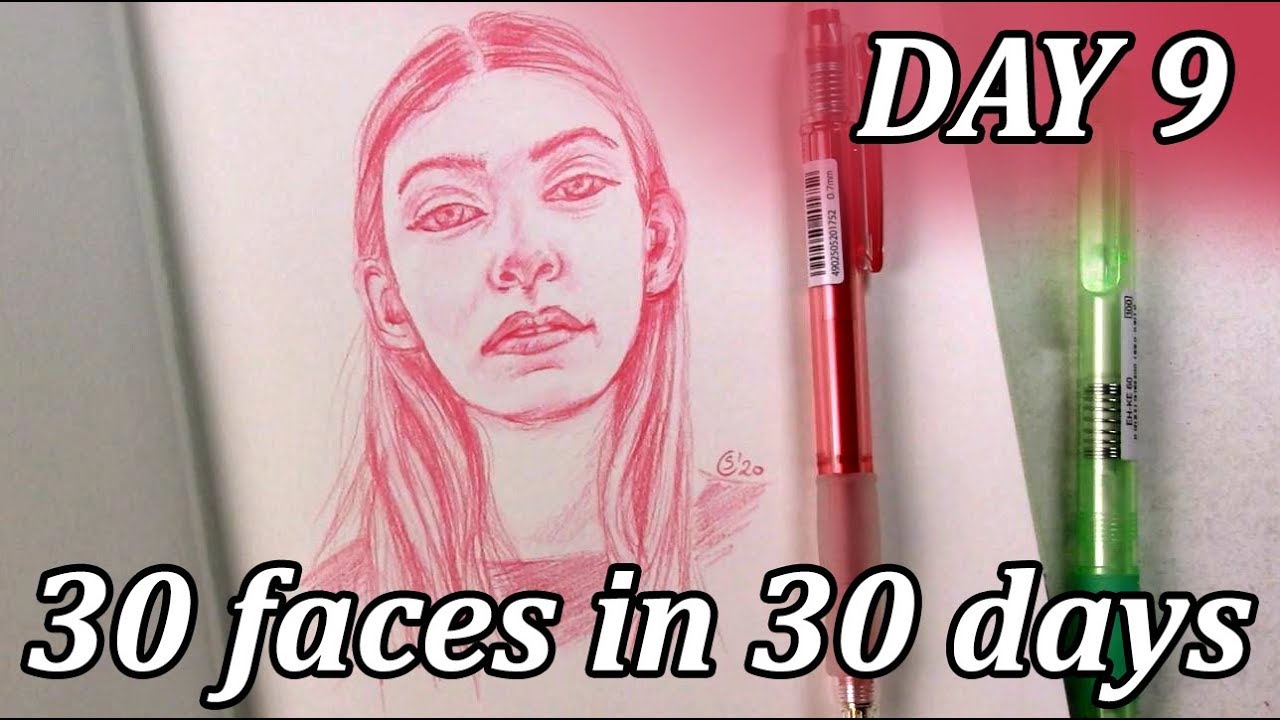 30 FACES in 30 DAYS // Art challenge // Day 9: Portrait quick sketch ...