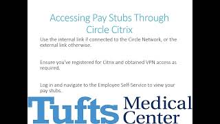 How to Access Tufts Medical Center Pay Stubs & W2s