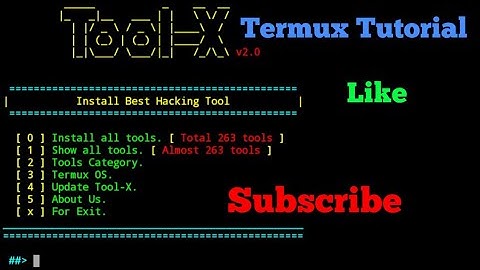 TERMUX TUTORIAL | Tool-X Installation & Setup