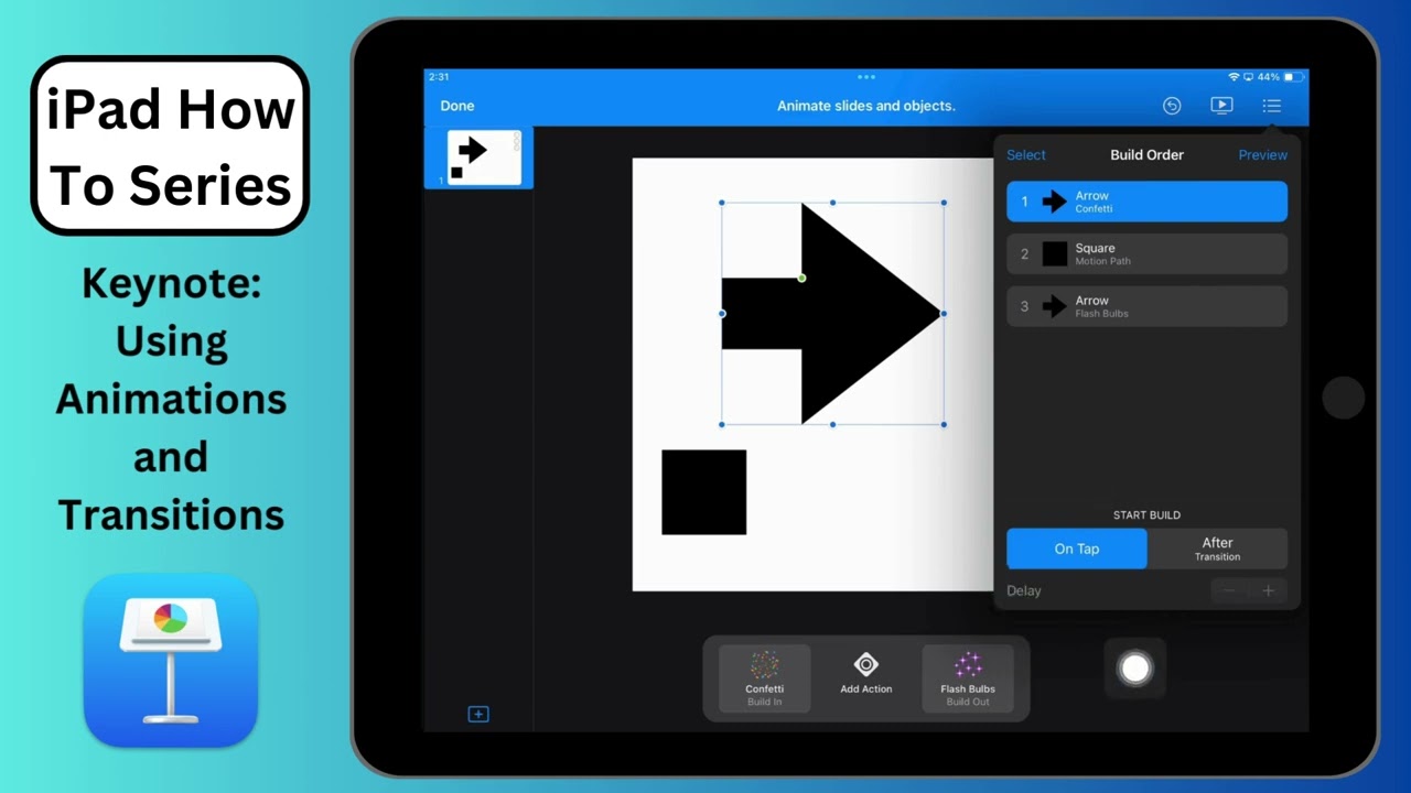 Keynote - Using Animations and Transitions