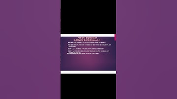 PYTHON DICTIONARY INTERVIEW QUESTIONS(part-2) #shorts#python #dictionaryinpython#interviewquestions