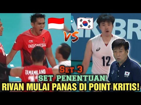 INDONESIA VS KOREA SELATAN | AVC CHAMPIONSHIP RASA ASIAN GAMES | RIVAN NURMILKI NGAMUK DI AKHIR!