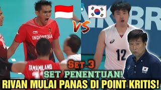 INDONESIA VS KOREA SELATAN | AVC CHAMPIONSHIP RASA ASIAN GAMES | RIVAN NURMILKI NGAMUK DI AKHIR!