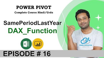SAMEPERIODLASTYEAR function DAX EP 16 | Hindi Urdu