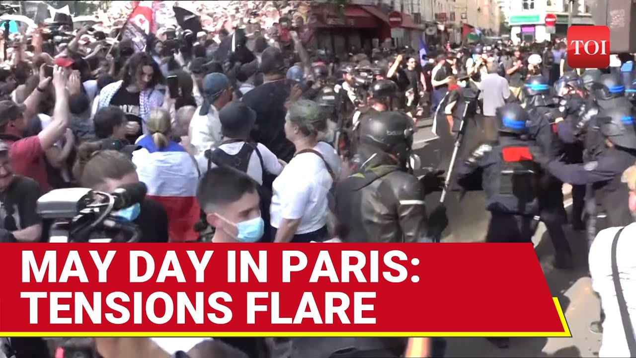 Paris May Day Rally Turns Violent; French Police, Protesters Clash | Unruly Scenes Caught On Cam
