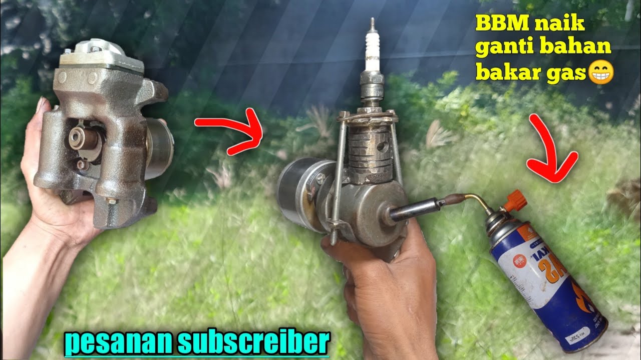 experimen mini engine 2Stroke suplay BBM gas torch YouTube