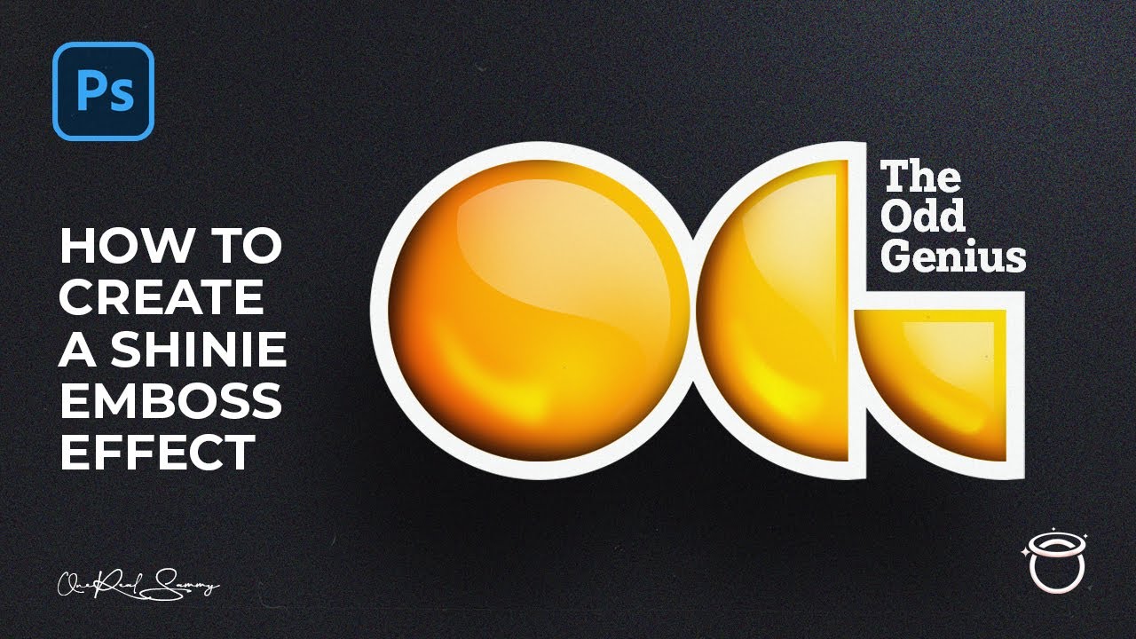 How to Create Shinie Emboss Text/Logo  Effect in Photoshop