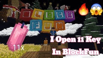 Minecraft BlockFun Server I Open 11 party Keys 🔥🔥😱 #blockfun