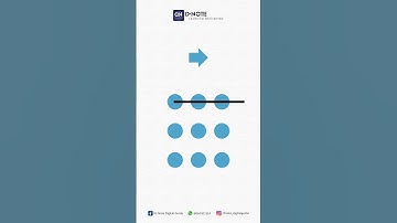 Thumbnail of How to connect the 9 dots with 4 straight lines...#puzzle #challenge #youtubeshorts #dnote