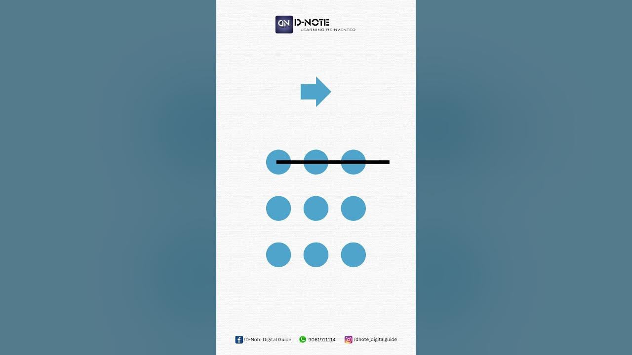 How to connect the 9 dots with 4 straight lines...#puzzle #challenge #youtubeshorts #dnote