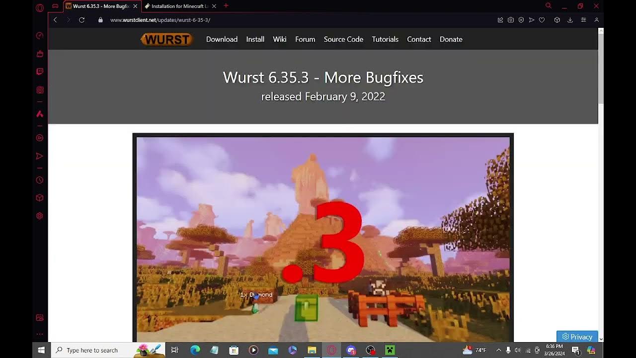 How to install wurst youtube